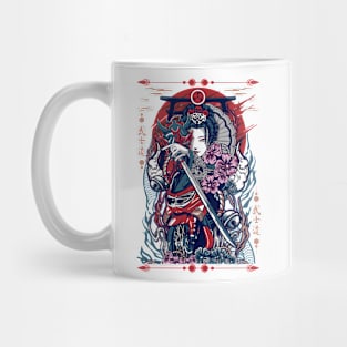 illustration of Japanese woman Mug